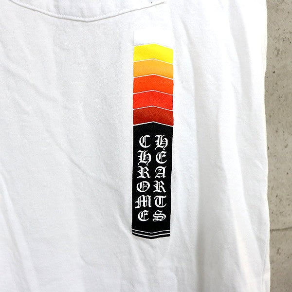 CHROME HEARTS Logo Print Pocket T-Shirt White Size M