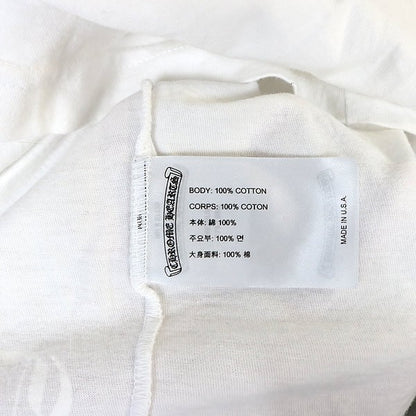 CHROME HEARTS Logo Print Pocket T-Shirt White Size M