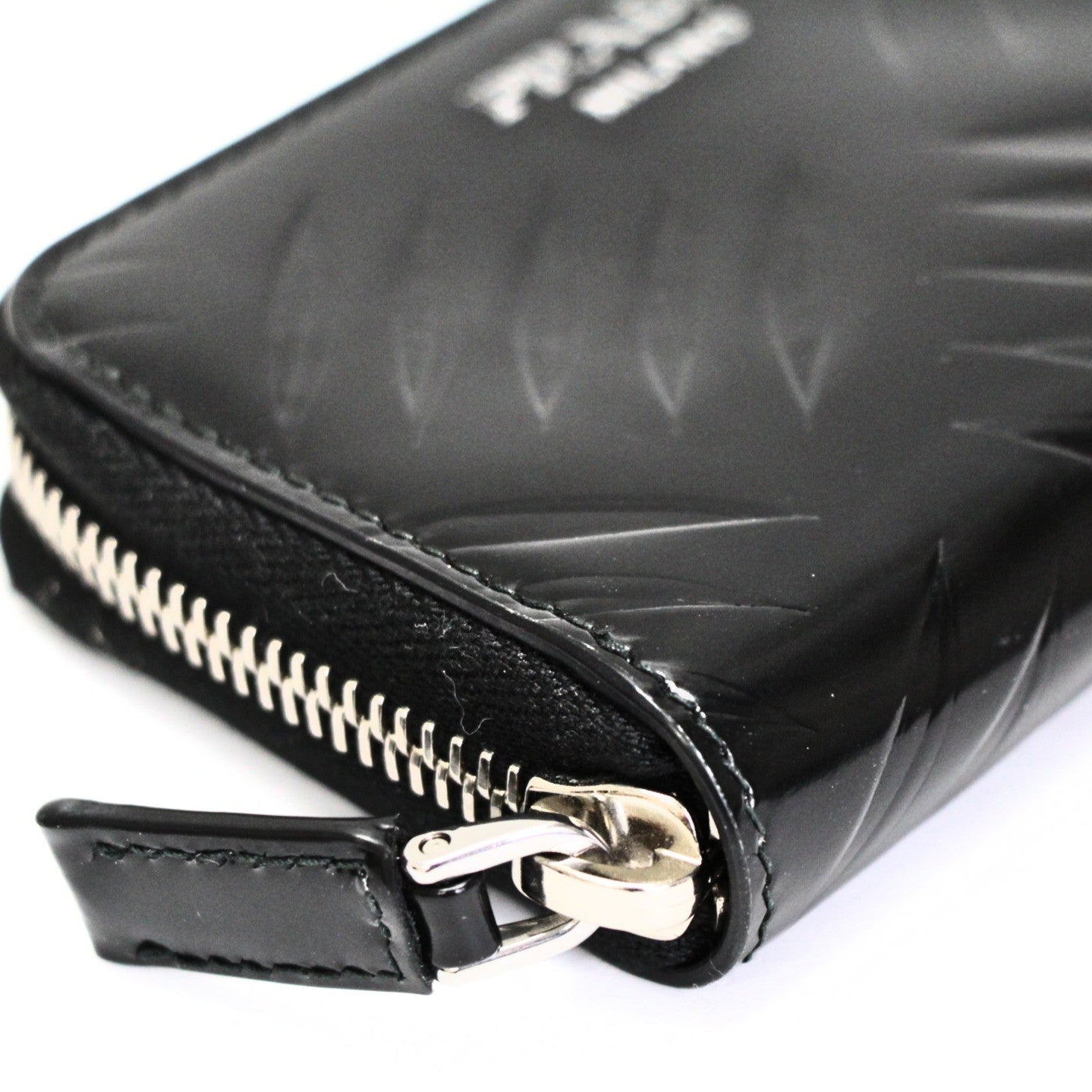 PRADA Leather Black Coin & Card Holder Card Case Size ONE SIZE
