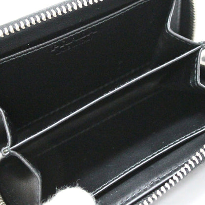 PRADA Leather Black Coin & Card Holder Card Case Size ONE SIZE