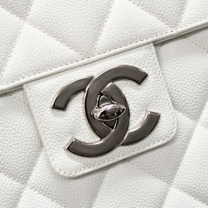 CHANEL Matelassé Caviar Skin White Briefcase Size ONE SIZE