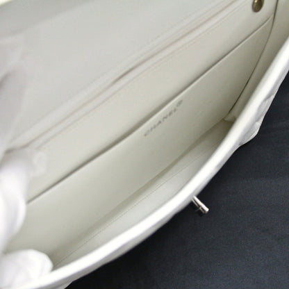 CHANEL Matelassé Caviar Skin White Briefcase Size ONE SIZE