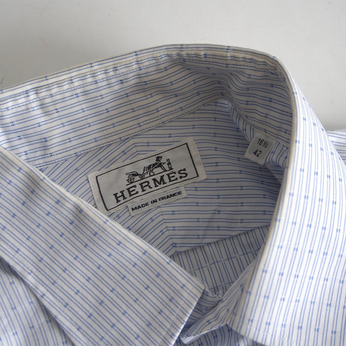 Hermes Cotton Stripe Shirt Size 42