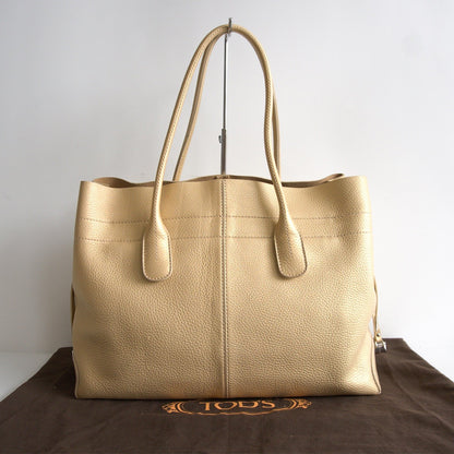 TOD'S D-Bag Leather Shoulder Bag Champagne Size ONE SIZE