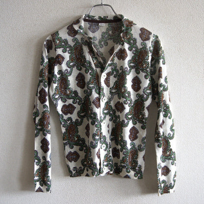 45R Gima Knit Paisley Pattern Cardigan Size M