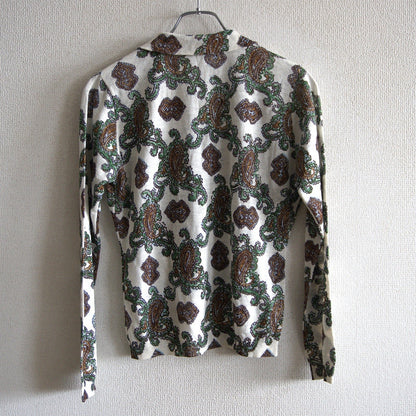 45R Gima Knit Paisley Pattern Cardigan Size M