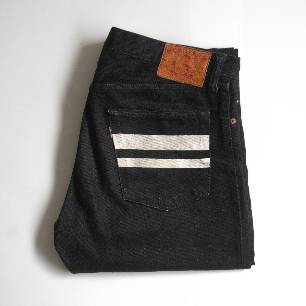 Momotaro Jeans G0205SP Slim Straight Black Denim Size 33