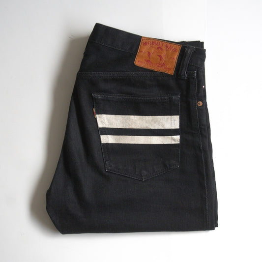 Momotaro Jeans G0205SP Slim Straight Black Denim Size 33