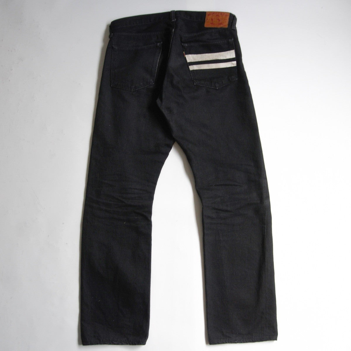 Momotaro Jeans G0205SP Slim Straight Black Denim Size 33