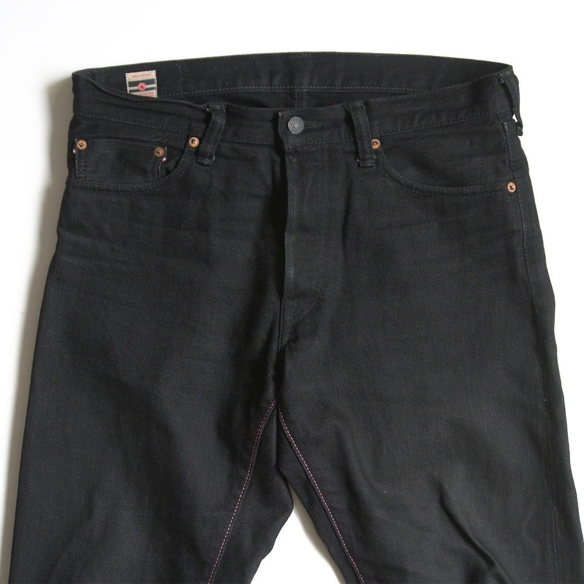 Momotaro Jeans G0205SP Slim Straight Black Denim Size 33