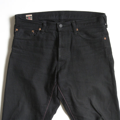 Momotaro Jeans G0205SP Slim Straight Black Denim Size 33
