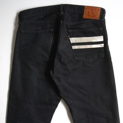 Momotaro Jeans G0205SP Slim Straight Black Denim Size 33