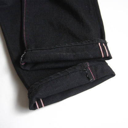 Momotaro Jeans G0205SP Slim Straight Black Denim Size 33