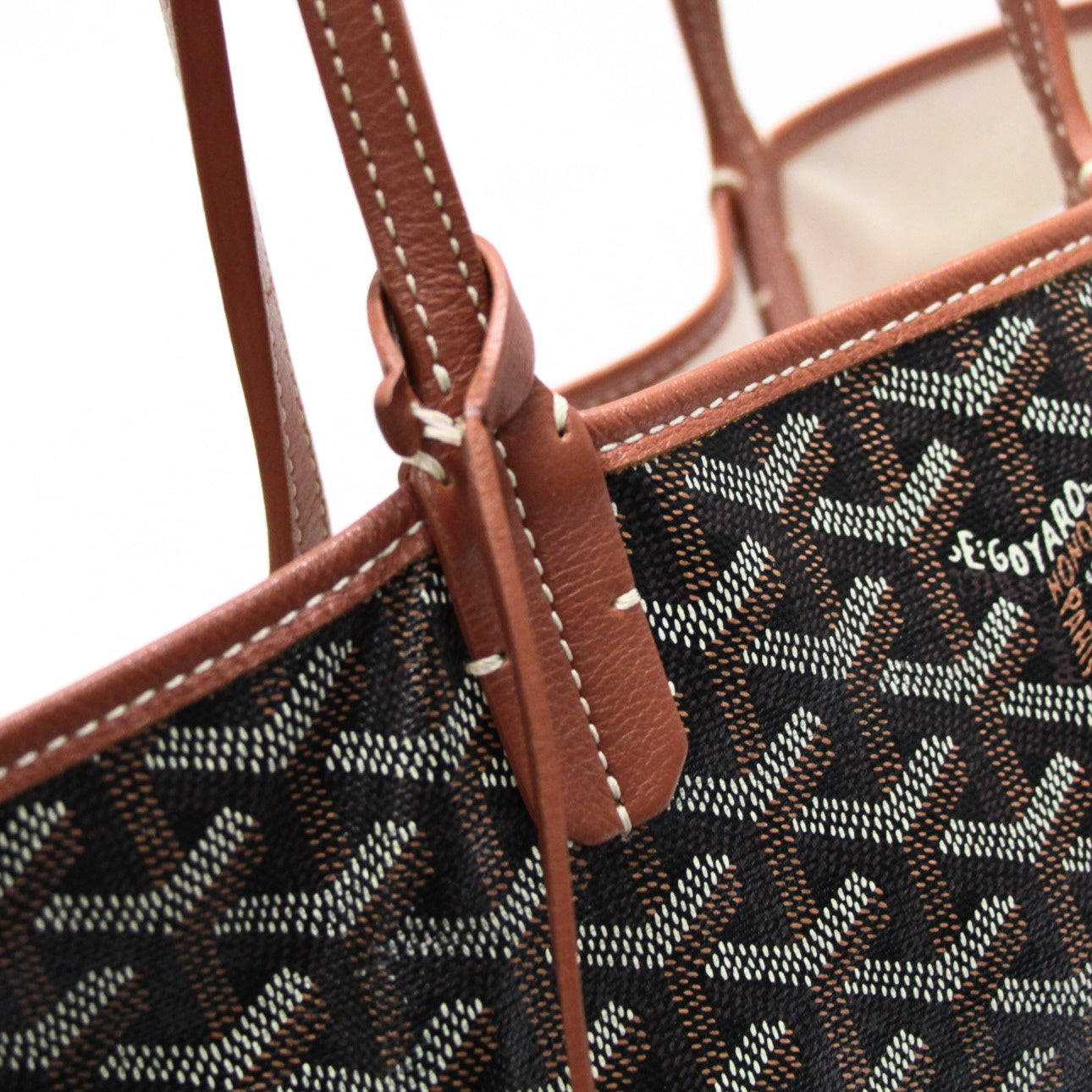 GOYARD Saint Louis PM PVC Leather Tote Bag Size ONE SIZE