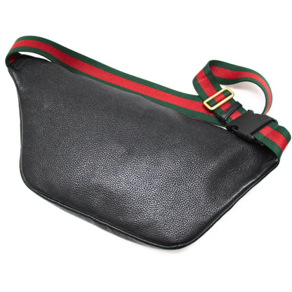 GUCCI Leather Black Crossbody Bag Size ONE SIZE
