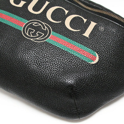 GUCCI Leather Black Crossbody Bag Size ONE SIZE