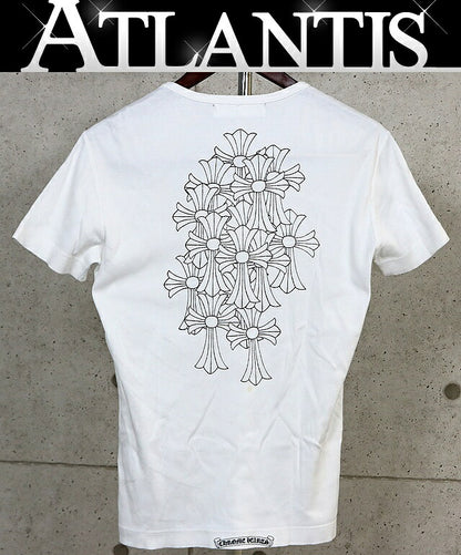 CHROME HEARTS Old Back Cemetery Cross T-Shirt White Size S