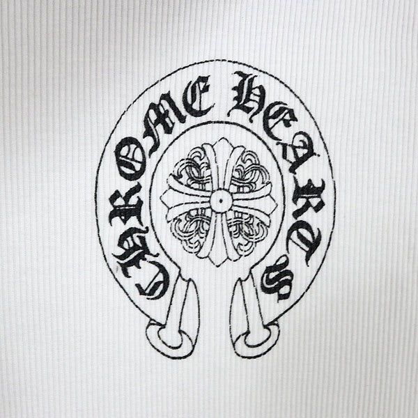 CHROME HEARTS Old Back Cemetery Cross T-Shirt White Size S