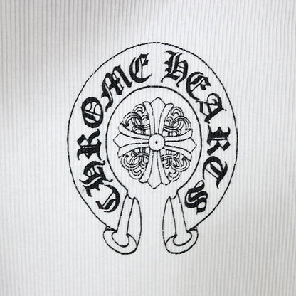 CHROME HEARTS Old Back Cemetery Cross T-Shirt White Size S