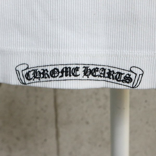 CHROME HEARTS Old Back Cemetery Cross T-Shirt White Size S