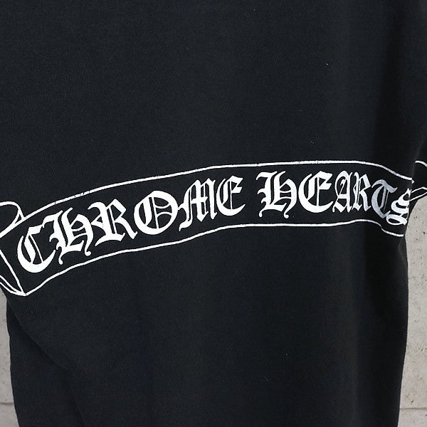 CHROME HEARTS Vintage Scroll Label T-Shirt Black Size M