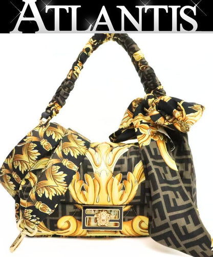 FENDACE Mamma Baguette 2-Way Nylon Bag Black Size ONE SIZE