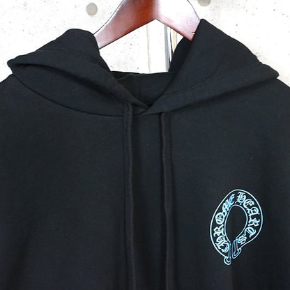 CHROME HEARTS Blue Glitter Floral Cross Hoodie Size XXL