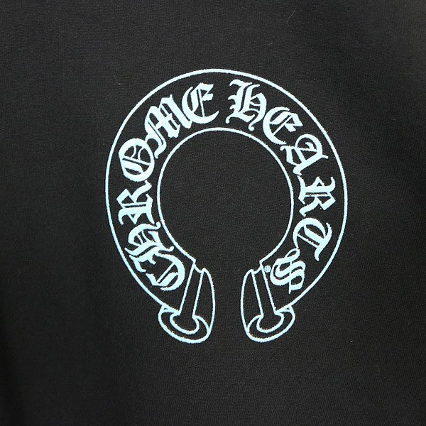 CHROME HEARTS Blue Glitter Floral Cross Hoodie Size XXL