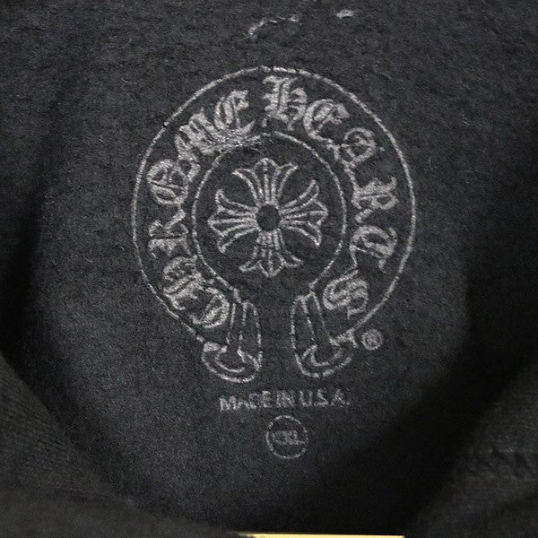 CHROME HEARTS Blue Glitter Floral Cross Hoodie Size XXL