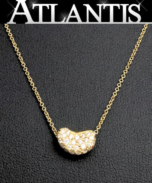 TIFFANY&CO Bean Diamond 18K Gold Necklace Size ONE SIZE