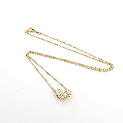 TIFFANY&CO Bean Diamond 18K Gold Necklace Size ONE SIZE