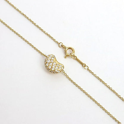 TIFFANY&CO Bean Diamond 18K Gold Necklace Size ONE SIZE