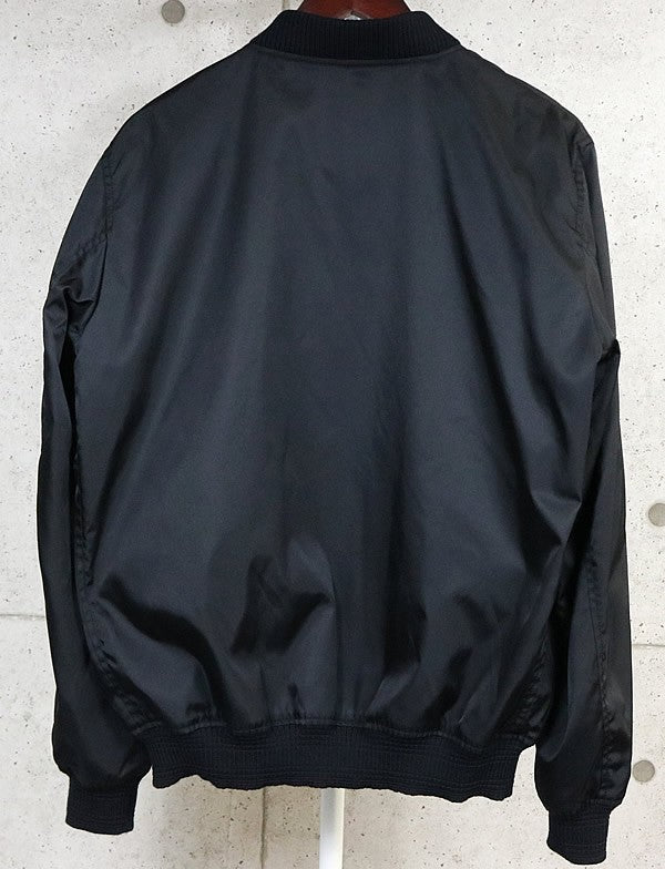 PRADA Nylon Triangle Logo Bomber Jacket Black Size 52