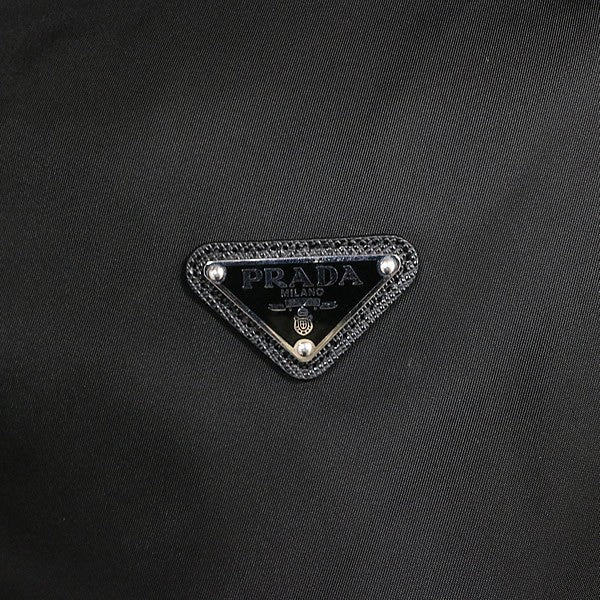 PRADA Nylon Triangle Logo Bomber Jacket Black Size 52