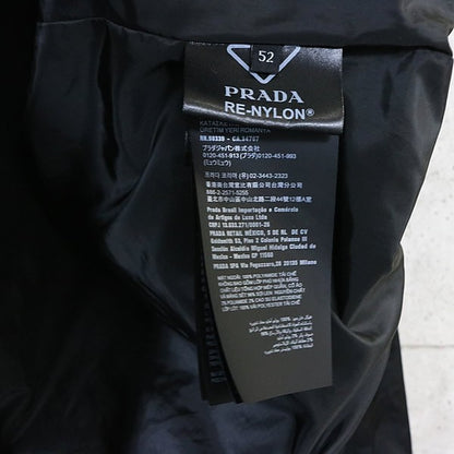 PRADA Nylon Triangle Logo Bomber Jacket Black Size 52