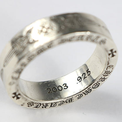 CHROME HEARTS Dagger Plus 6mm Spacer 925 Ring Size ONE SIZE