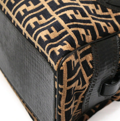 FENDI Zucca Etnico Terry x Brown Handbag Size ONE SIZE