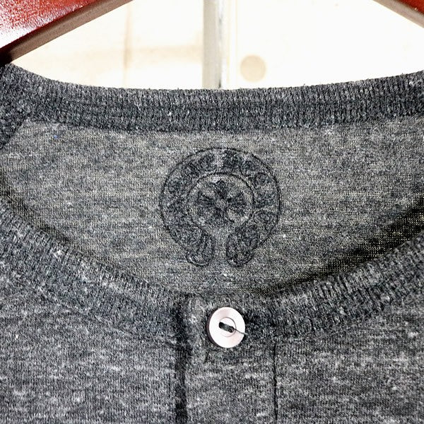 CHROME HEARTS Old Floral Cross 3/4 T-Shirt Gray Size M