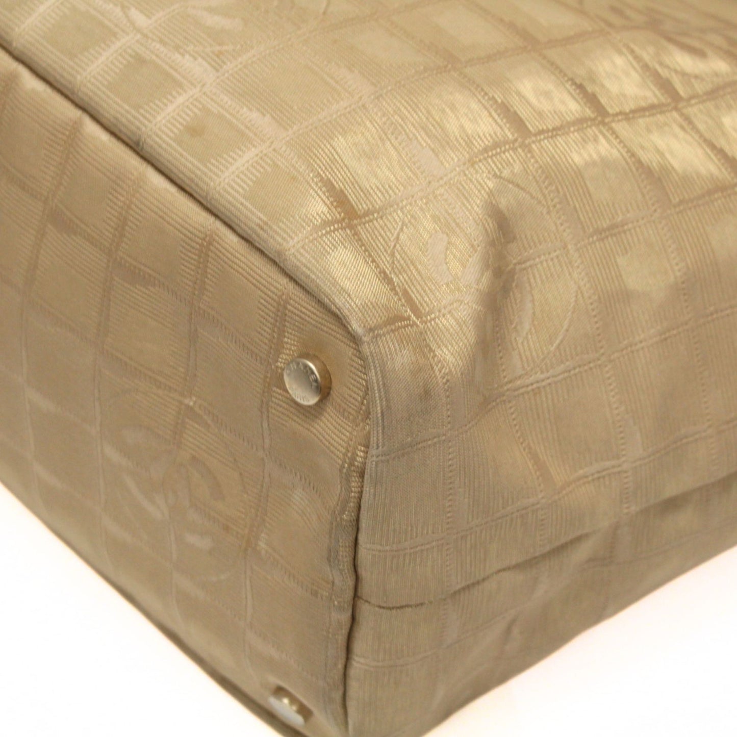 CHANEL New Travel Line Nylon Leather Bag Gold Size ONE SIZE