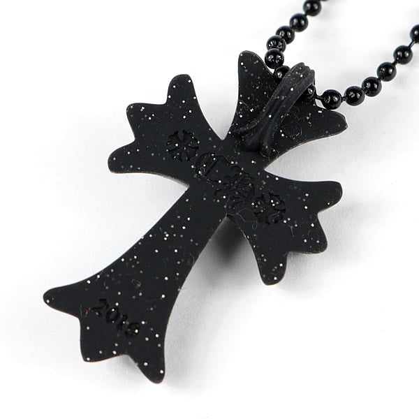 CHROME HEARTS Small CH Cross Necklace Black Size ONE SIZE