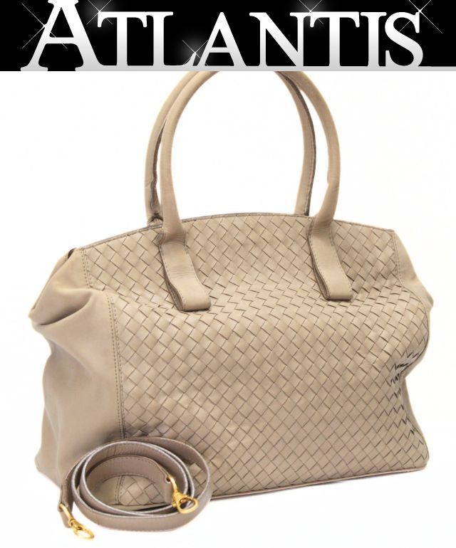 BOTTEGA VENETA Intrecciato Leather Bag Beige Size ONE SIZE