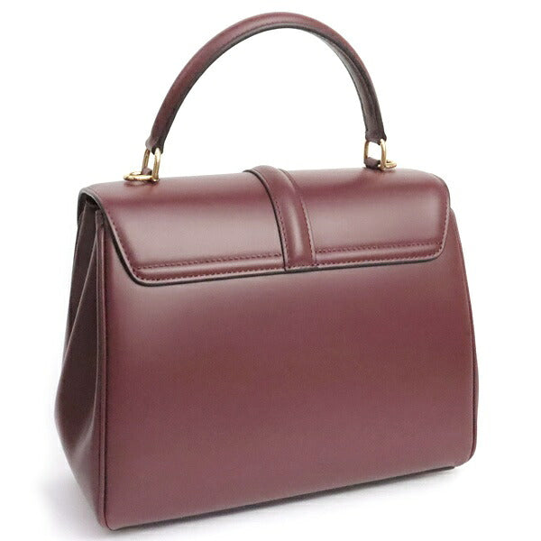 CELINE 16 Small 2-Way Calfskin Bag Bordeaux Size ONE SIZE
