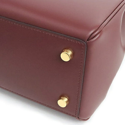 CELINE 16 Small 2-Way Calfskin Bag Bordeaux Size ONE SIZE