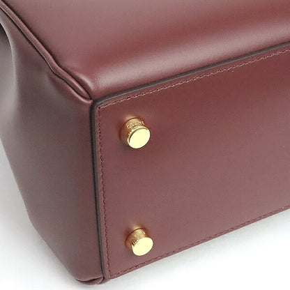 CELINE 16 Small 2-Way Calfskin Bag Bordeaux Size ONE SIZE