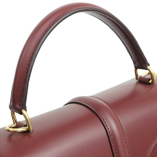 CELINE 16 Small 2-Way Calfskin Bag Bordeaux Size ONE SIZE