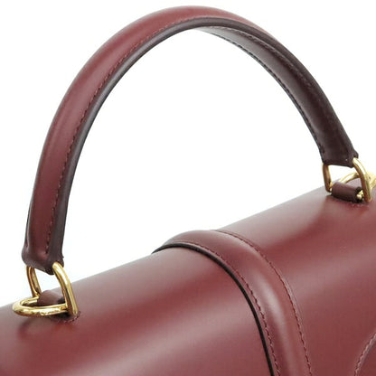 CELINE 16 Small 2-Way Calfskin Bag Bordeaux Size ONE SIZE