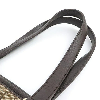 GUCCI GG Canvas Web Stripe Mini Tote Bag Brown Size ONE SIZE