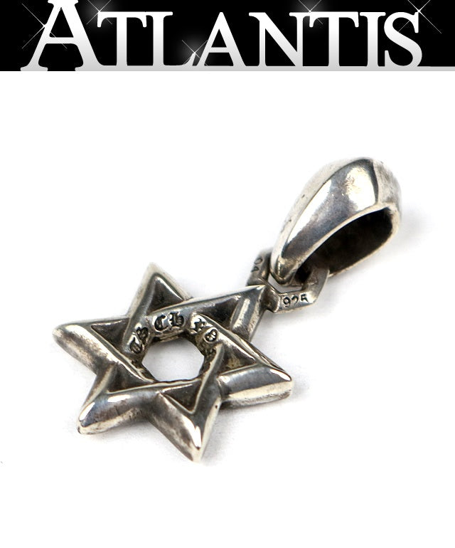 CHROME HEARTS David Star Charm Pendant Silver Size ONE SIZE