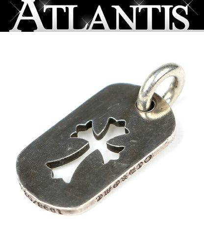 CHROME HEARTS Small Cutout Cross Dog Tag Charm Size ONE SIZE