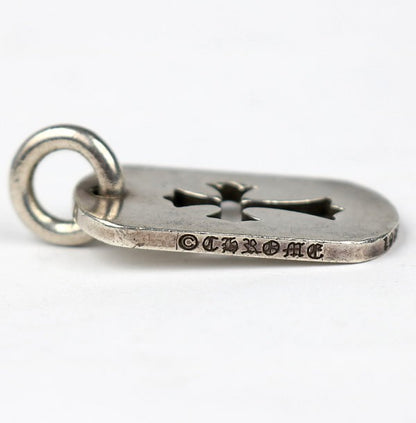 CHROME HEARTS Small Cutout Cross Dog Tag Charm Size ONE SIZE